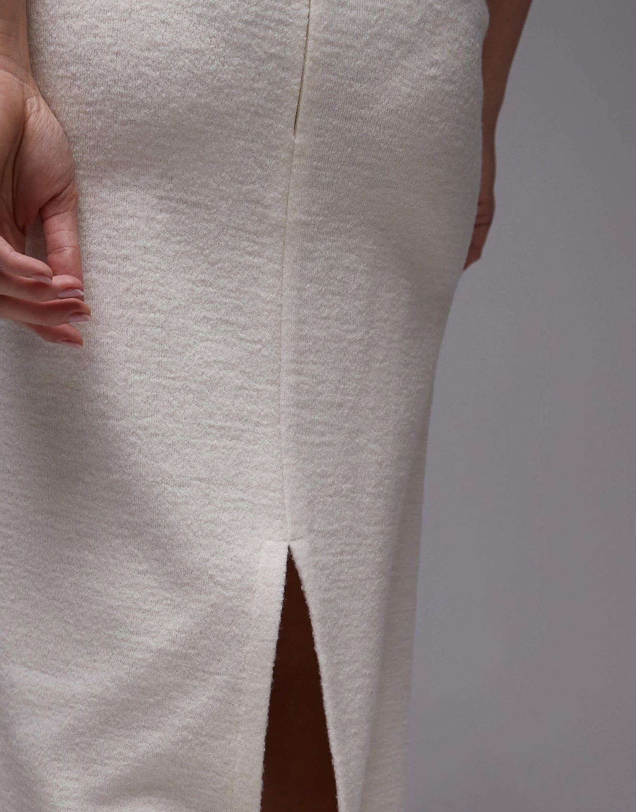 Mango midi skirt in light beige