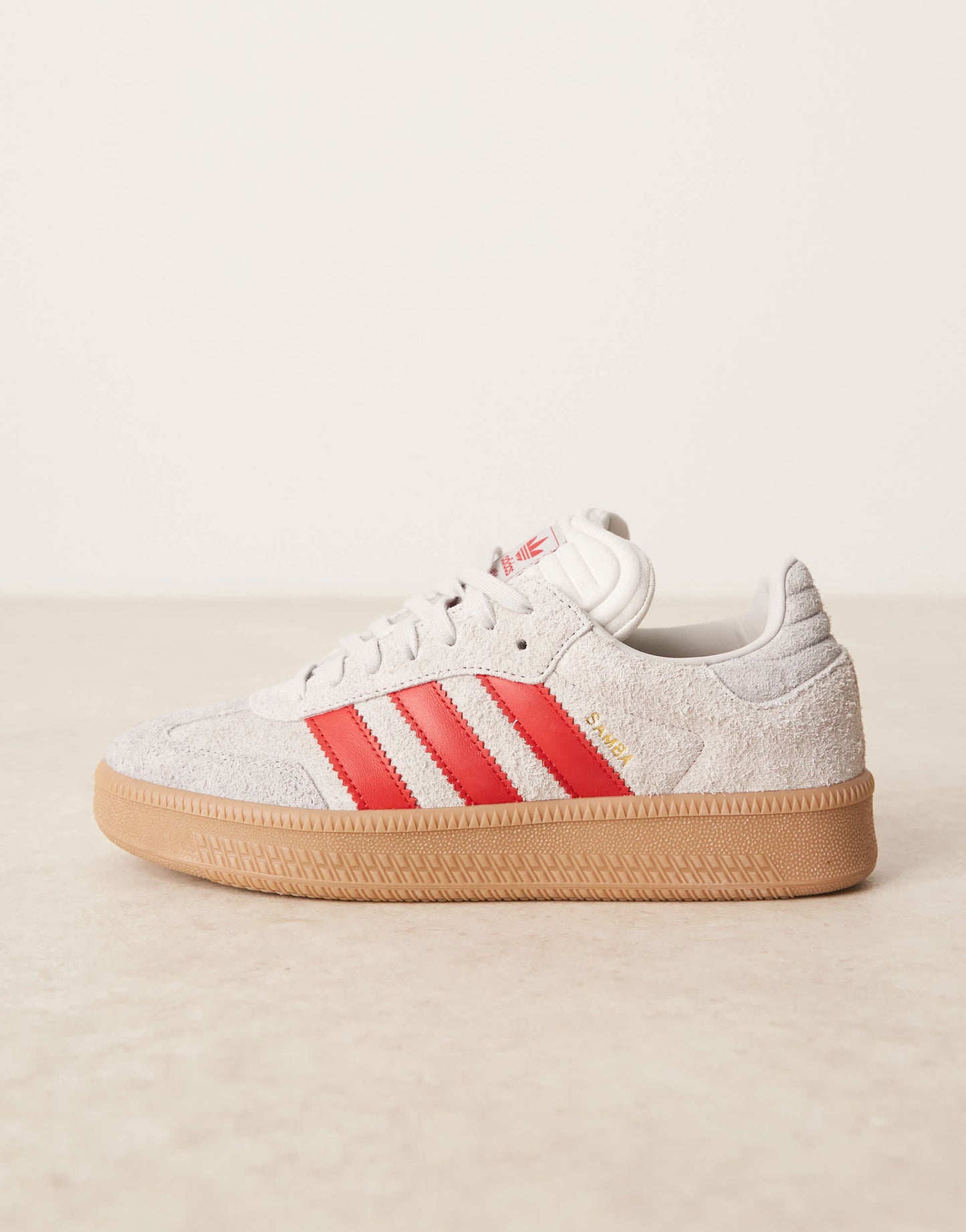 adidas Originals Samba XLG trainers in grey and red