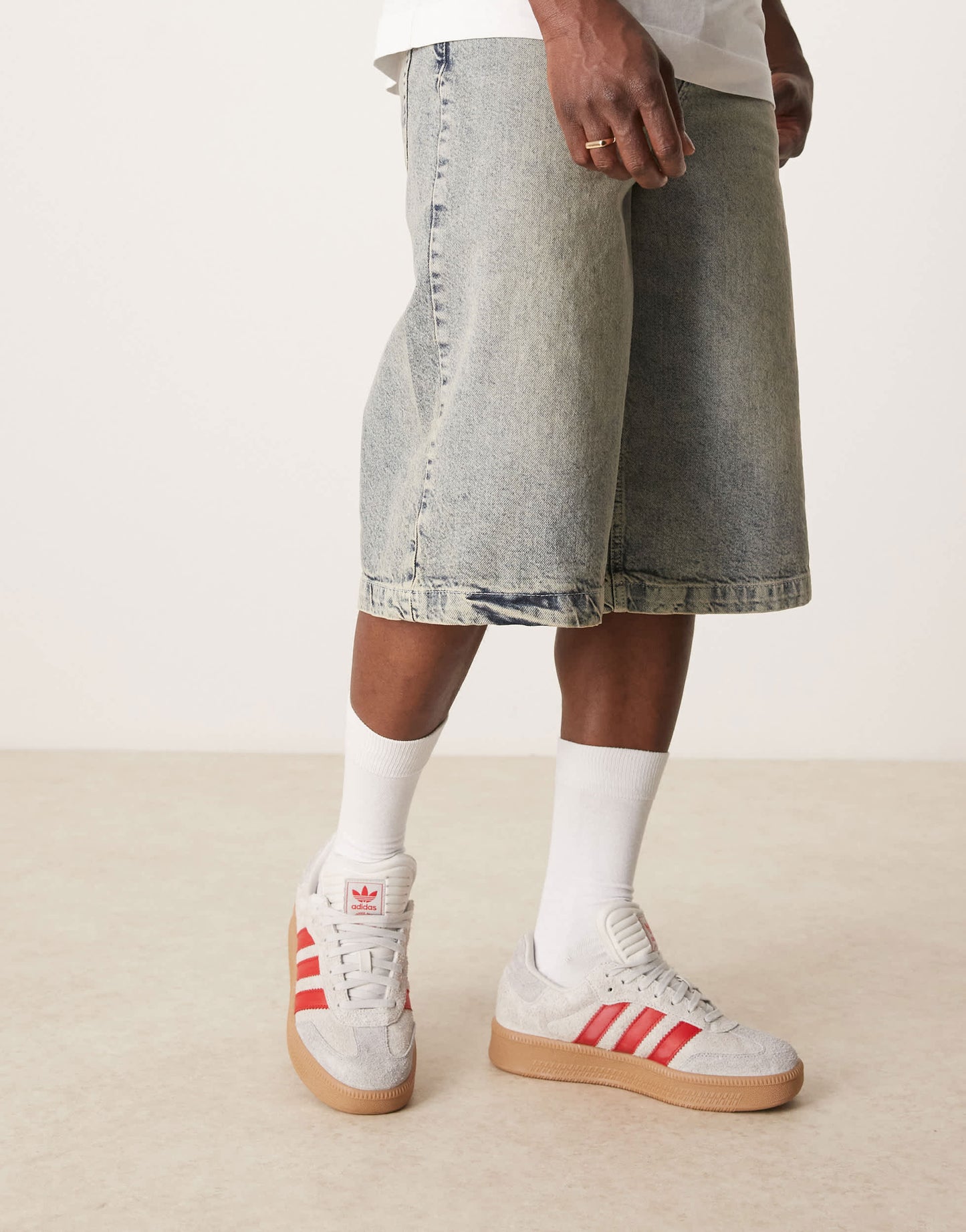 adidas Originals Samba XLG trainers in grey and red