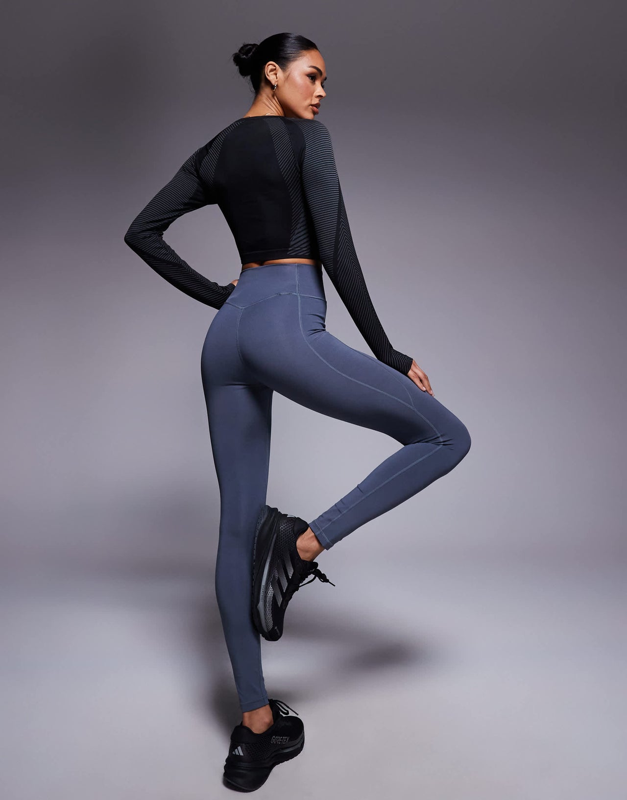 adidas Training Optime essentials full length leggings in dark grey
