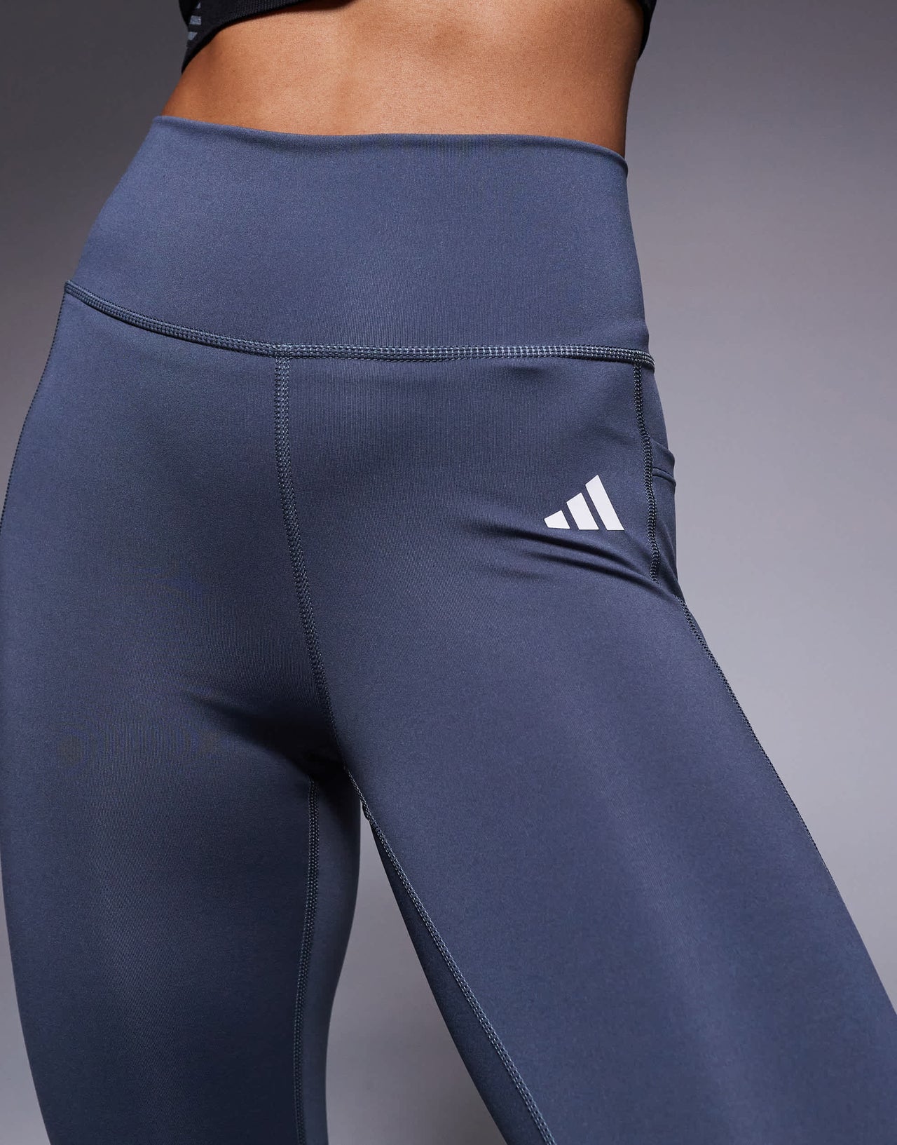 adidas Training Optime essentials full length leggings in dark grey