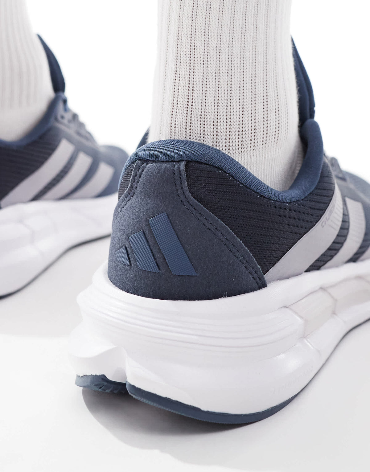adidas Running Questar 3 trainers in navy and silver