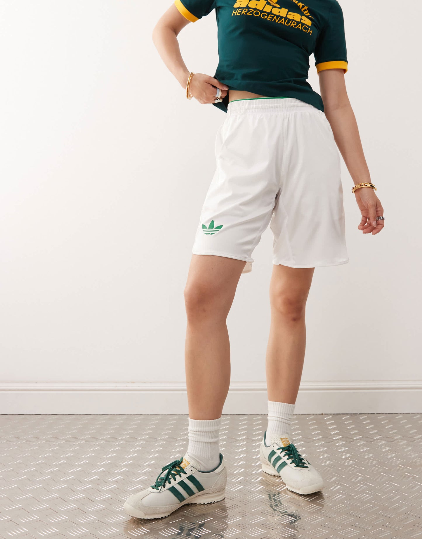 adidas Originals Grand Slam tennis shorts in white