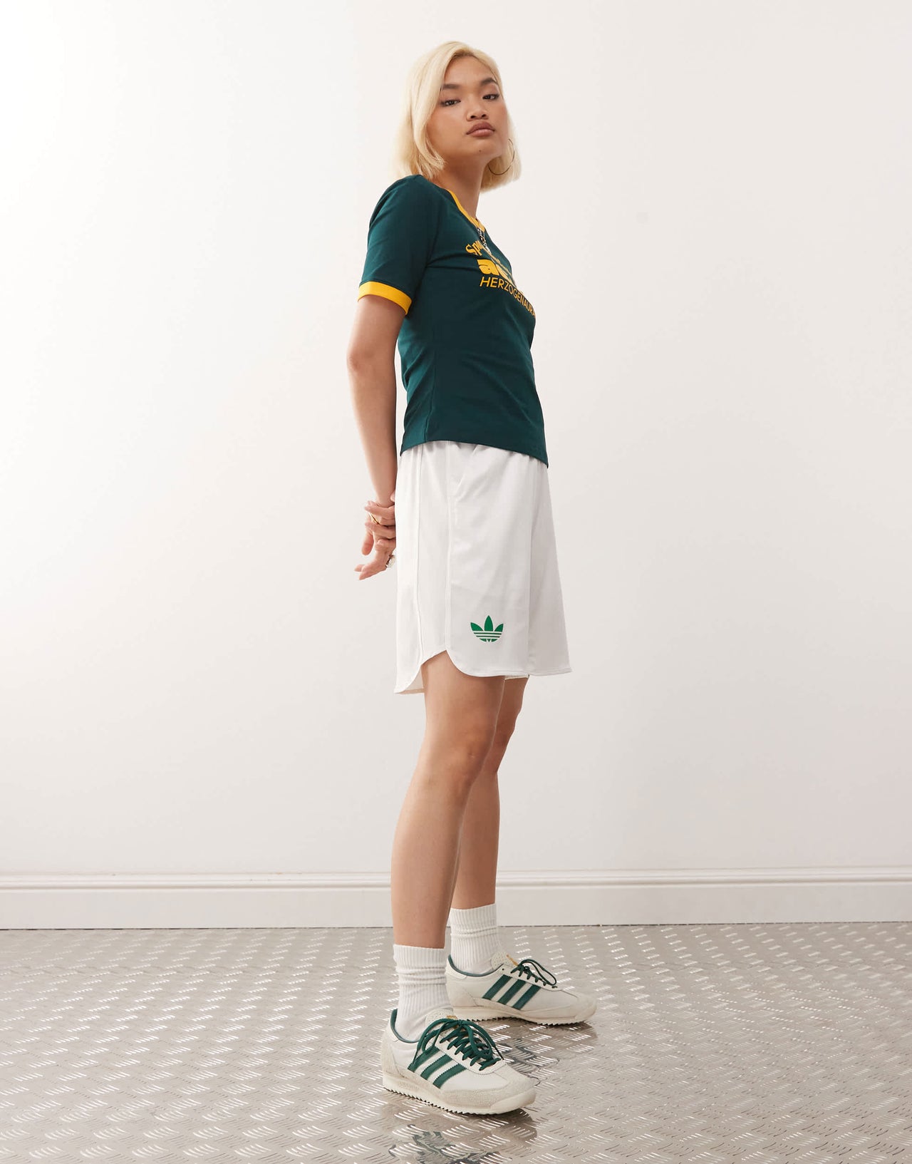 adidas Originals Grand Slam tennis shorts in white