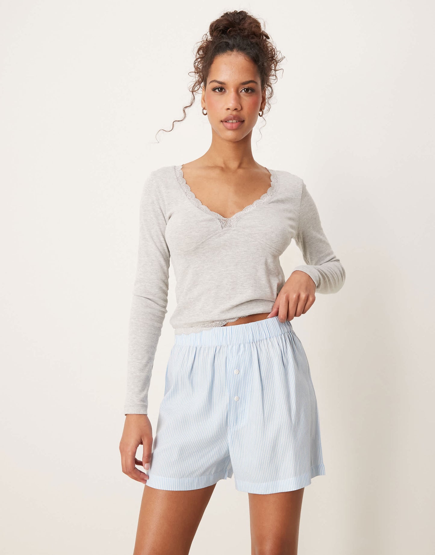 Luna boxer short in blue stripe