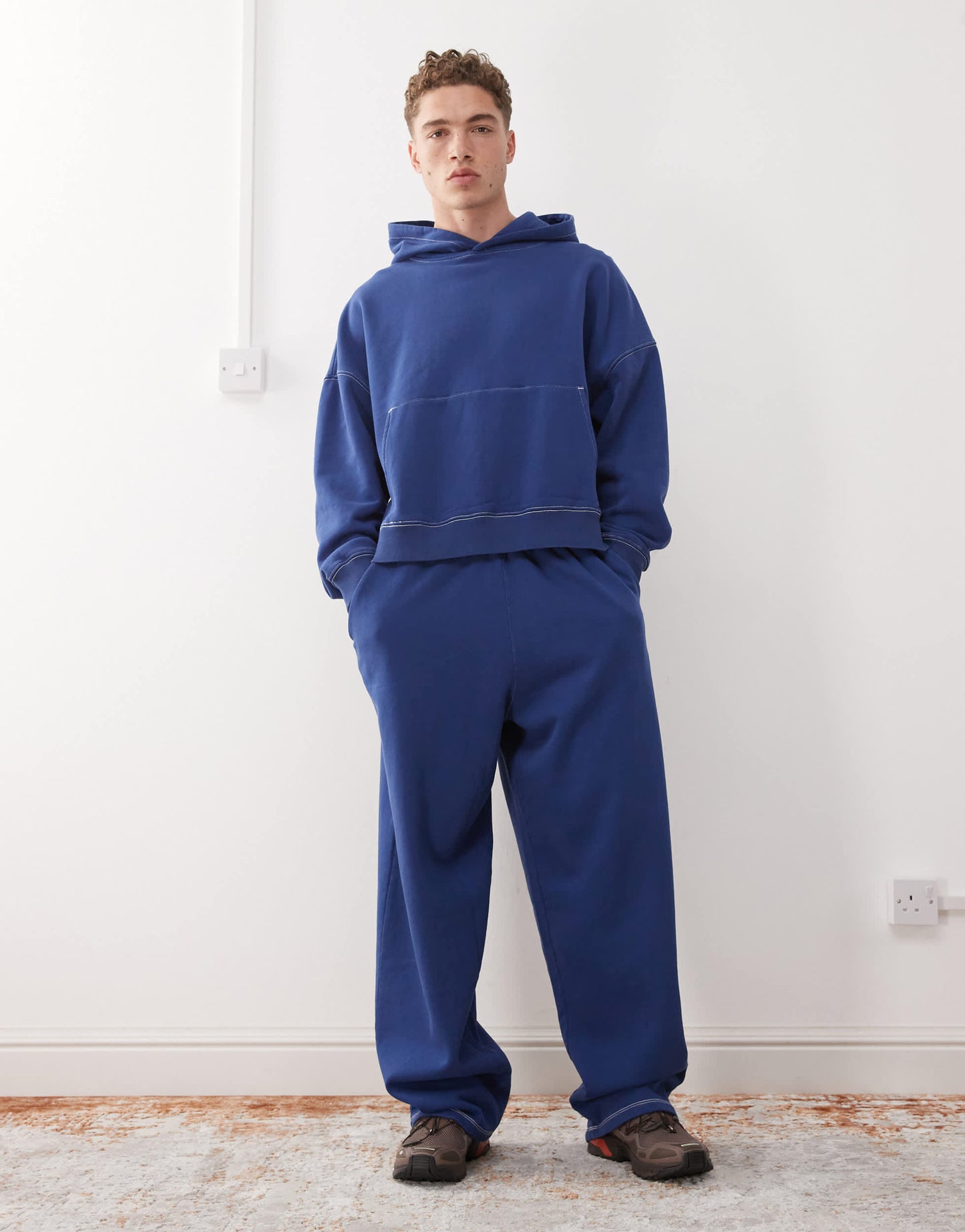 COLLUSION baggy relaxed jogger in washed navy