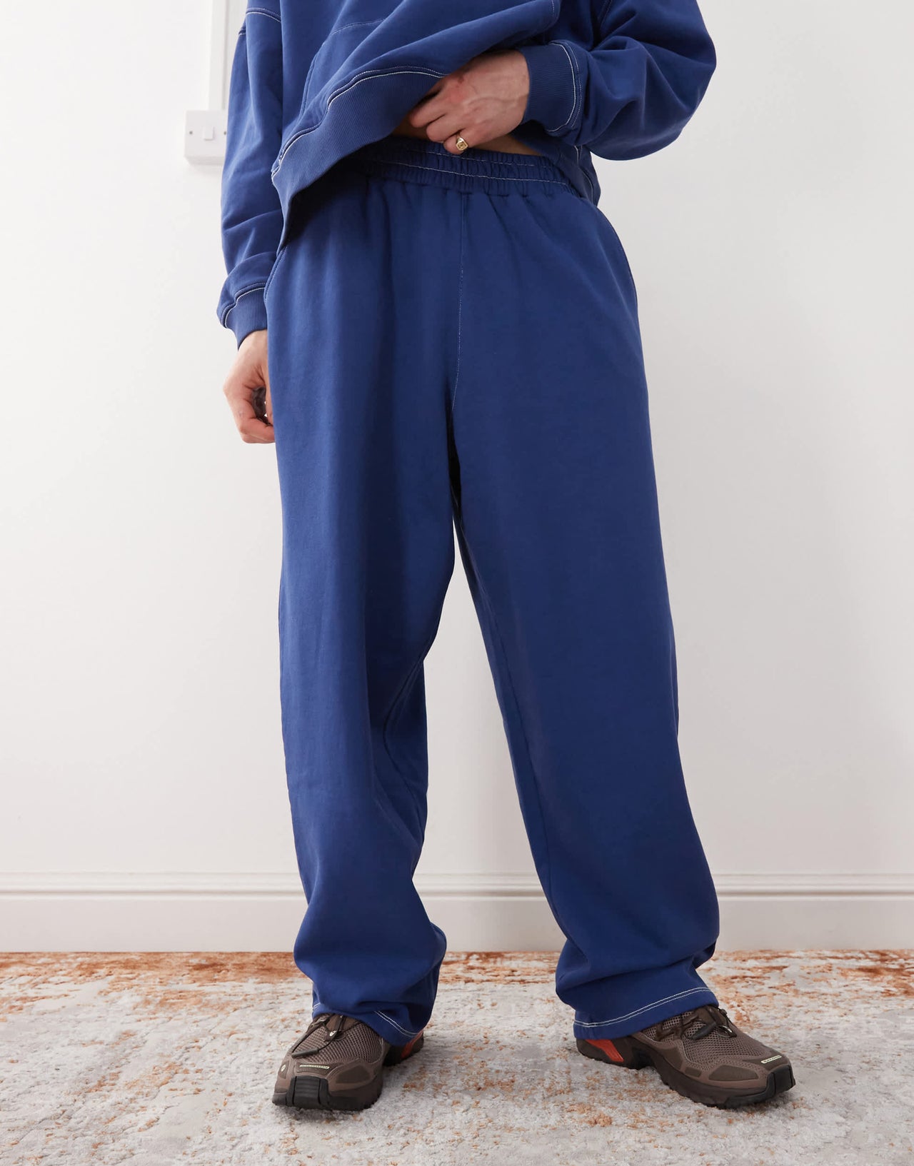 COLLUSION baggy relaxed jogger in washed navy