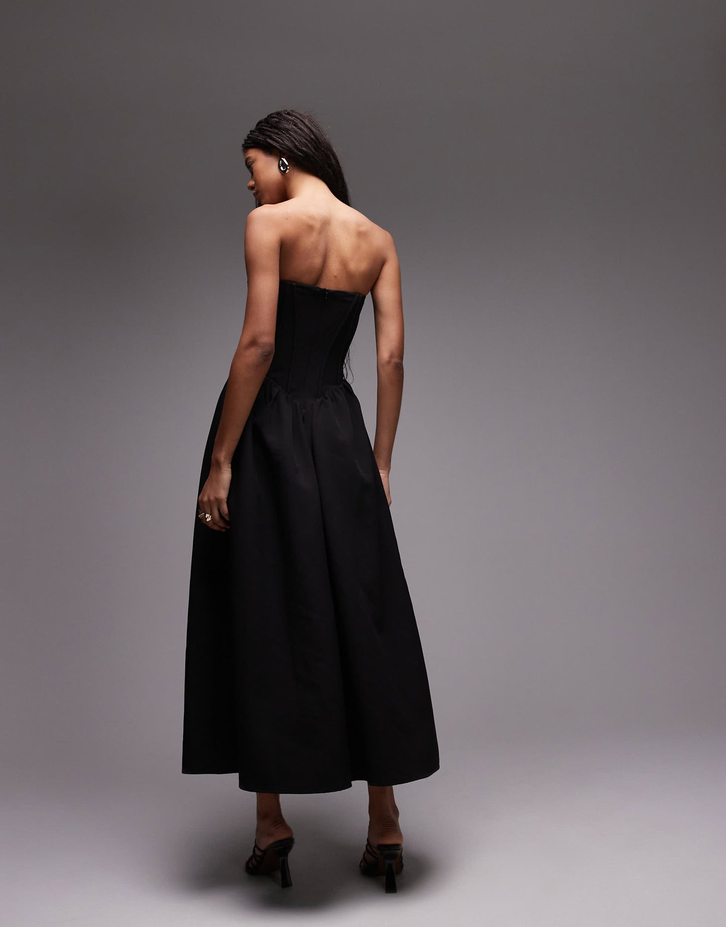 Heiress Beverly Hills bandeau corset detail maxi dress in black