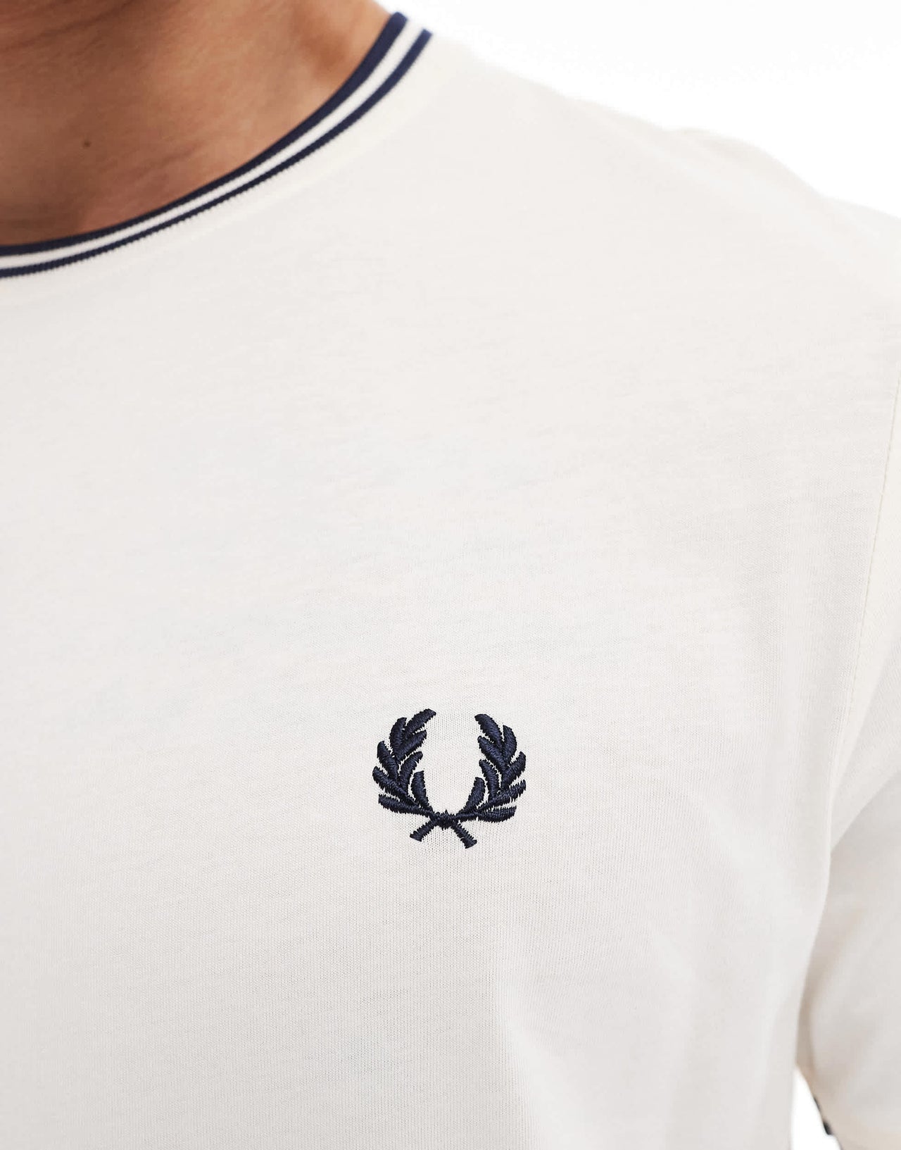 Fred Perry twin tipped t-shirt in off white