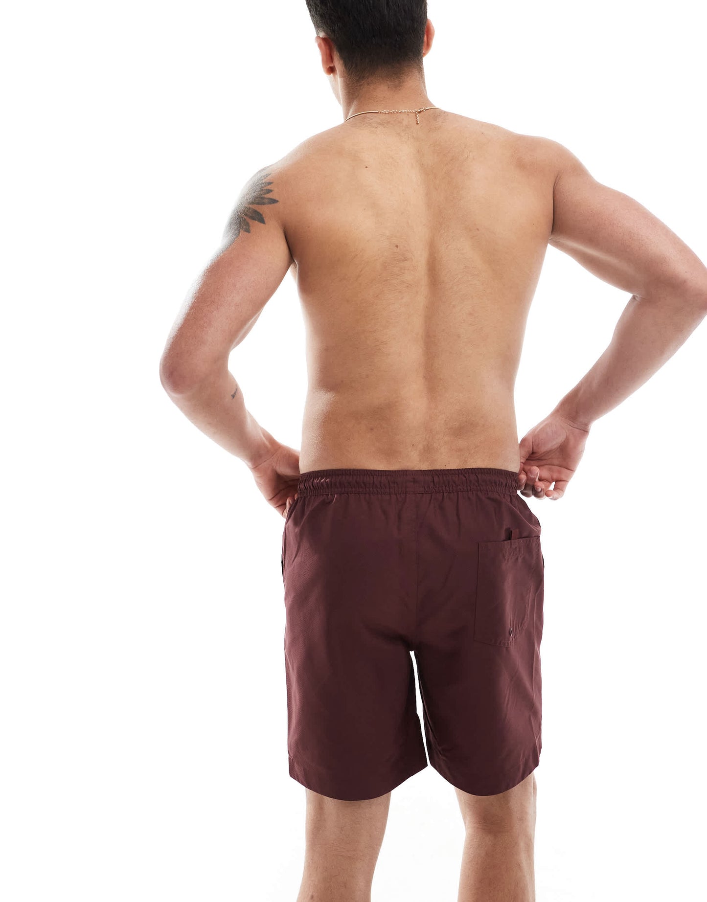 Fred Perry swim shorts in burgundy