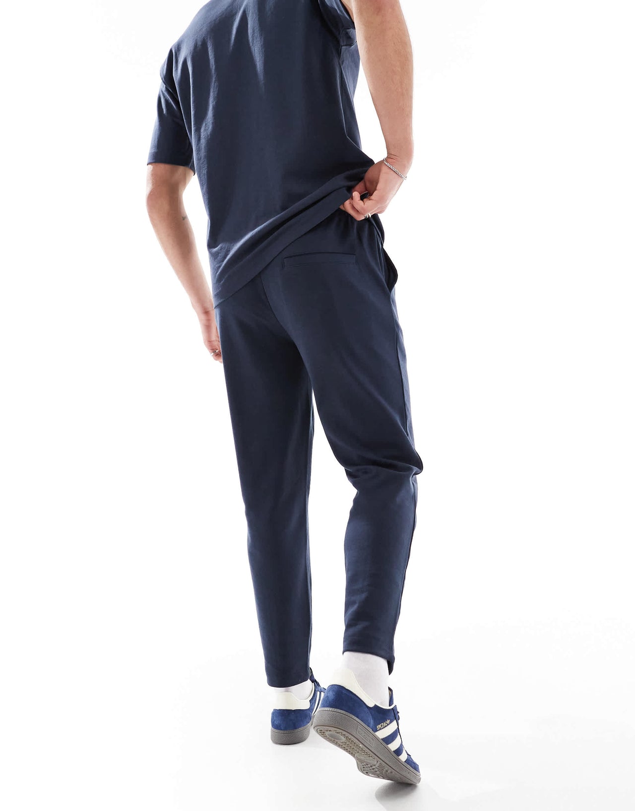 New Look pintuck jogger co-ord in navy