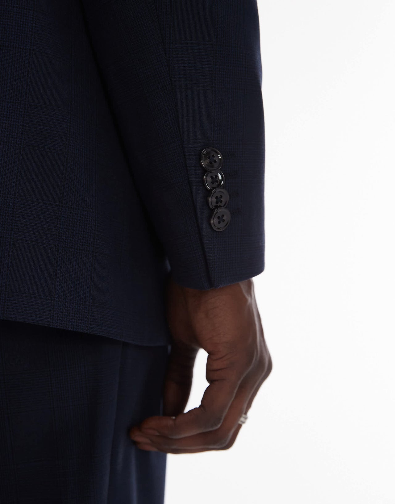 Mango herringbone blazer co-ord in navy