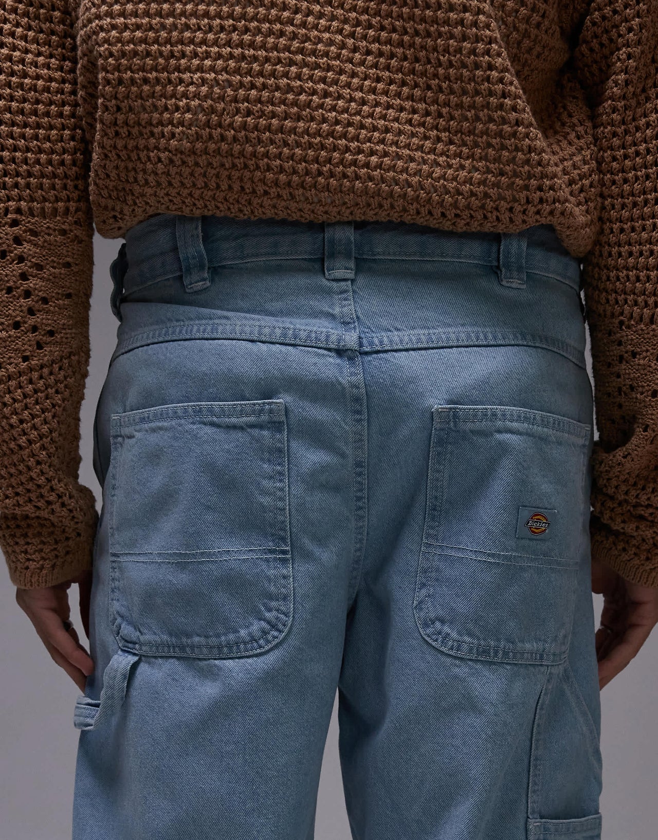 Dickies madison loose fit denim jeans in rinsed blue with fade
