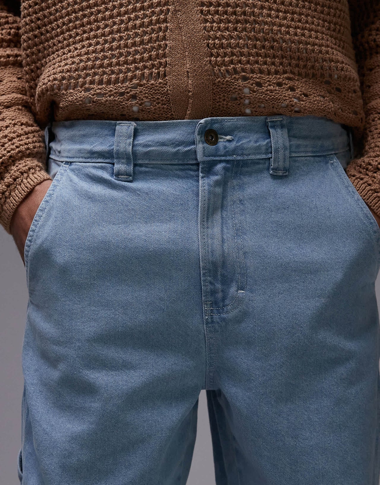 Dickies madison loose fit denim jeans in rinsed blue with fade