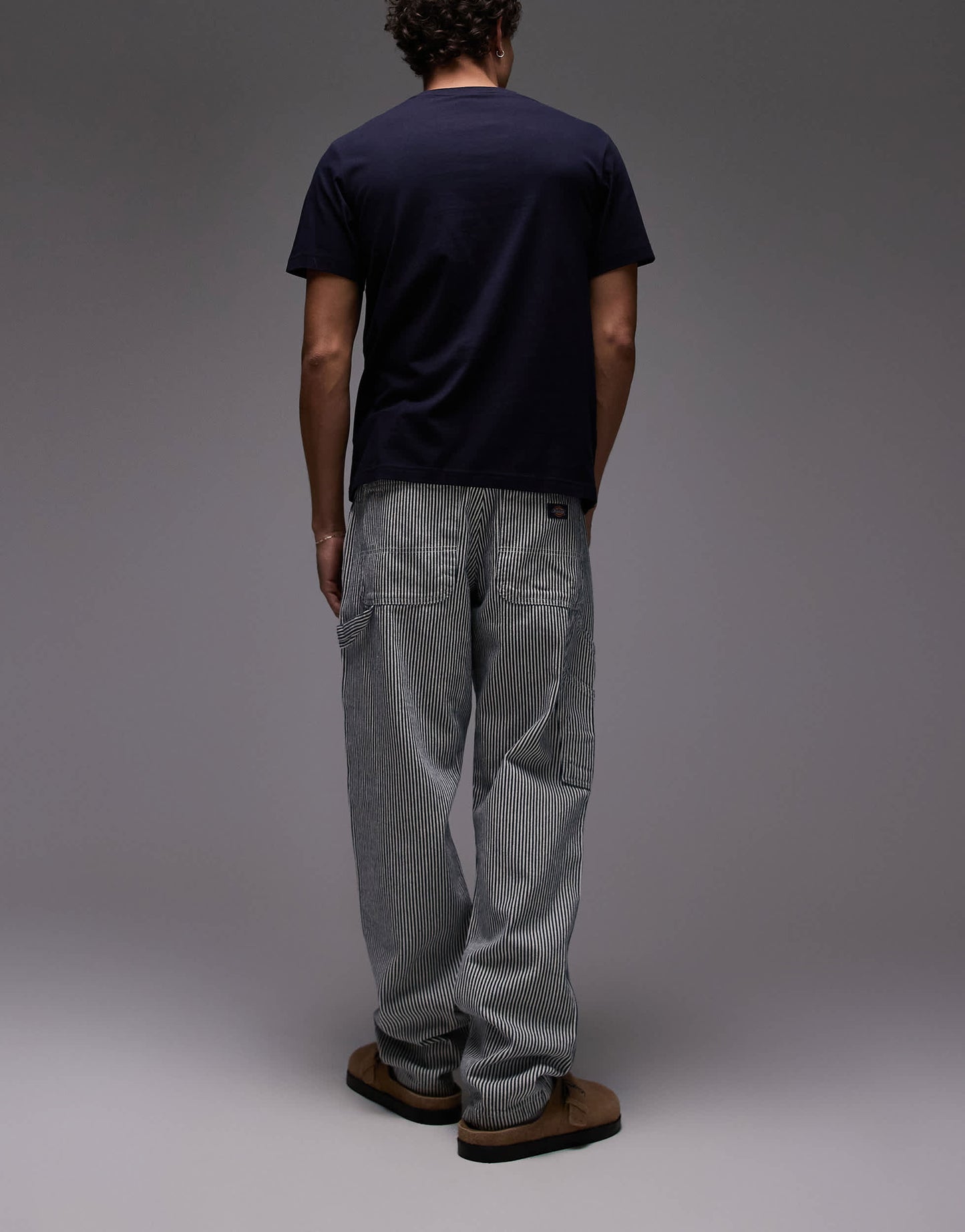 Dickies garyville regular fit hickory stipe trousers in blue