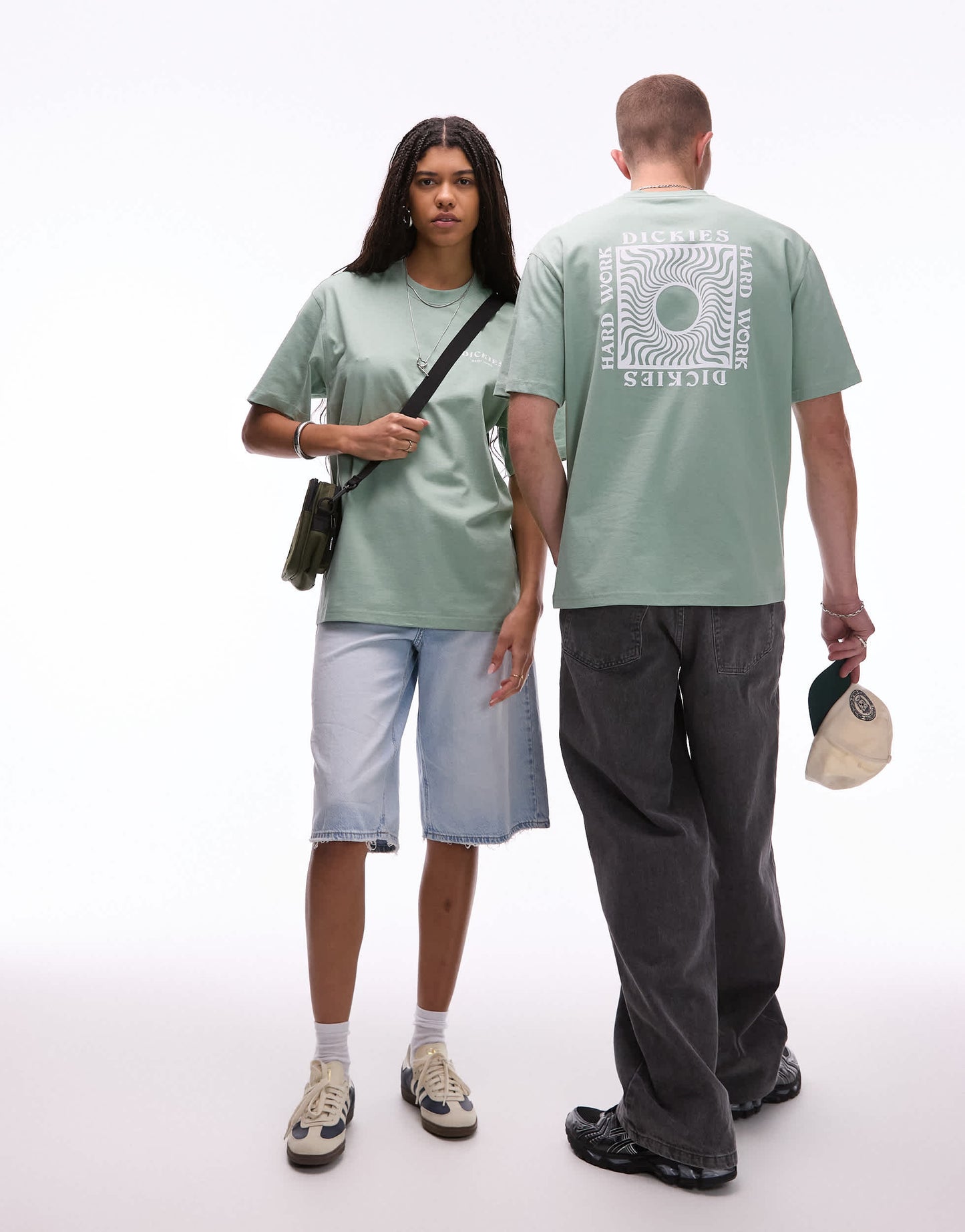 Dickies oatfield graphic back print t-shirt in light green