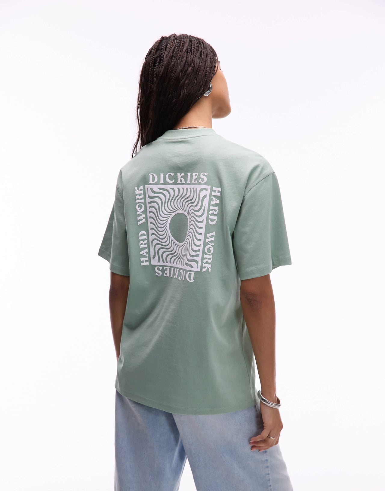 Dickies oatfield graphic back print t-shirt in light green