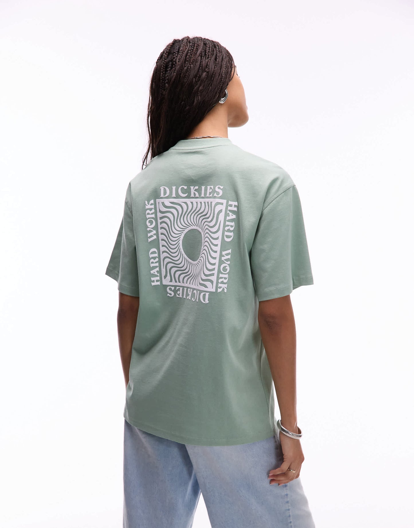 Dickies oatfield graphic back print t-shirt in light green