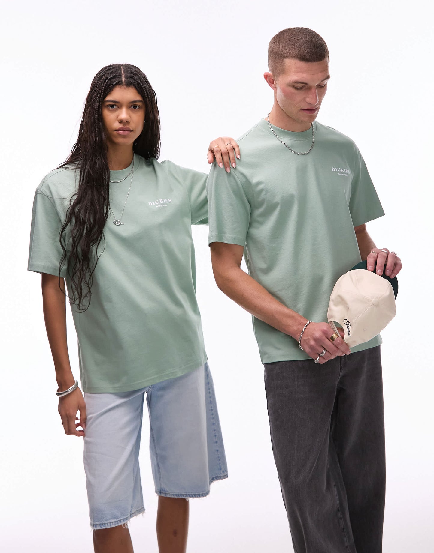 Dickies oatfield graphic back print t-shirt in light green