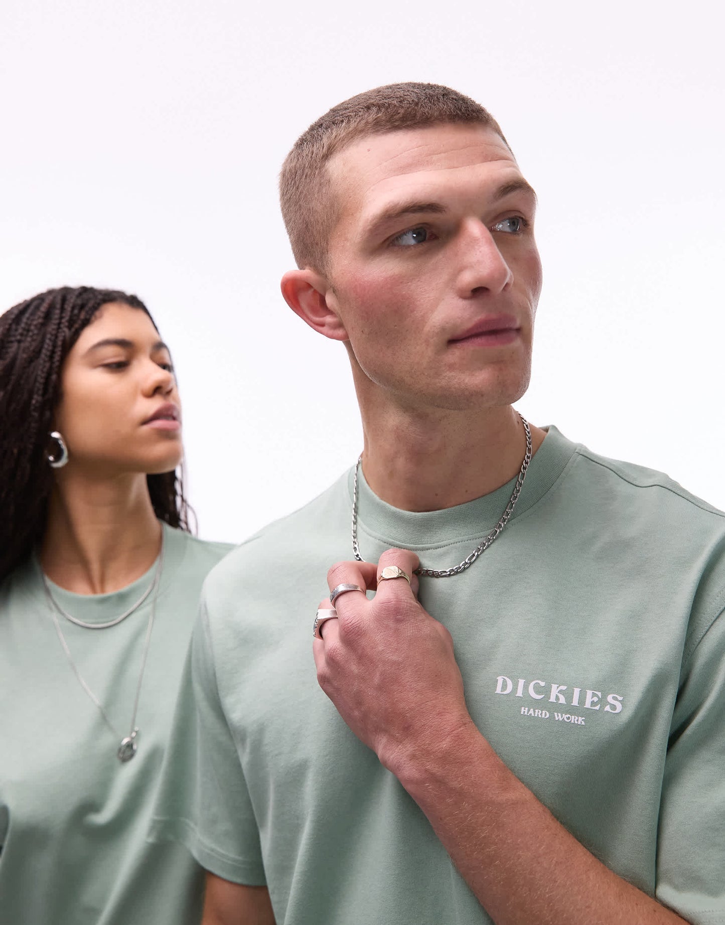 Dickies oatfield graphic back print t-shirt in light green