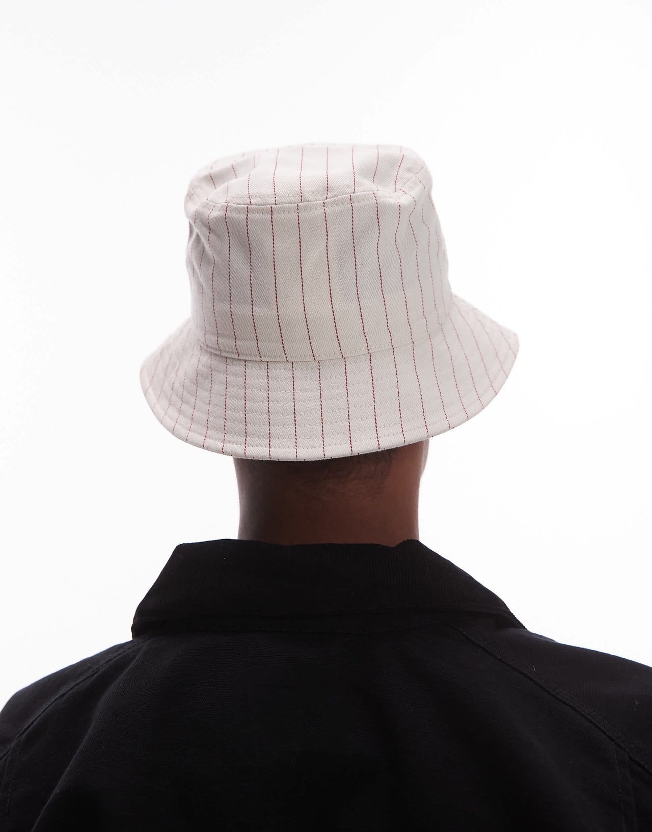 Dickies striped bucket hat in off white