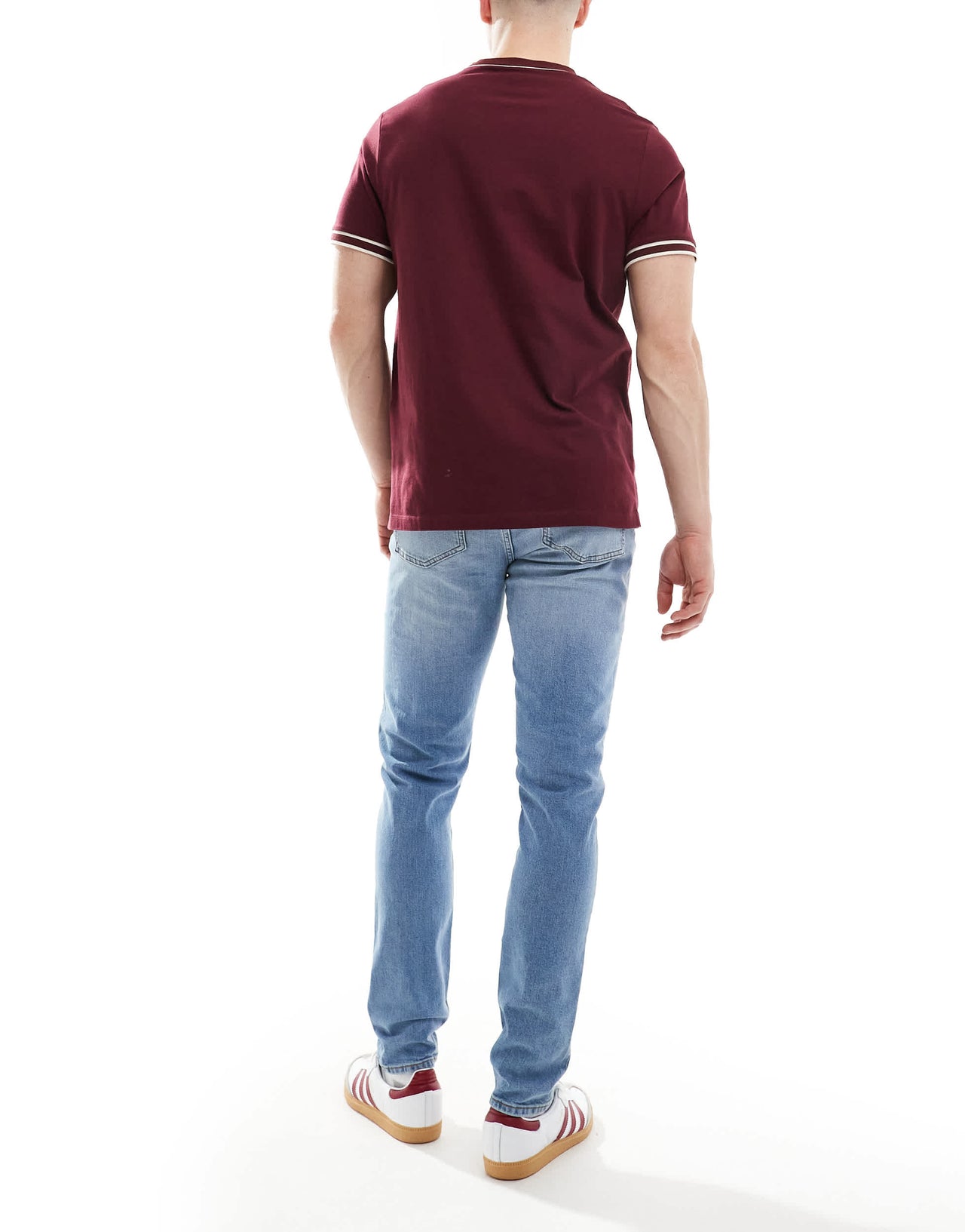 ASOS DESIGN skinny jeans in mid wash blue