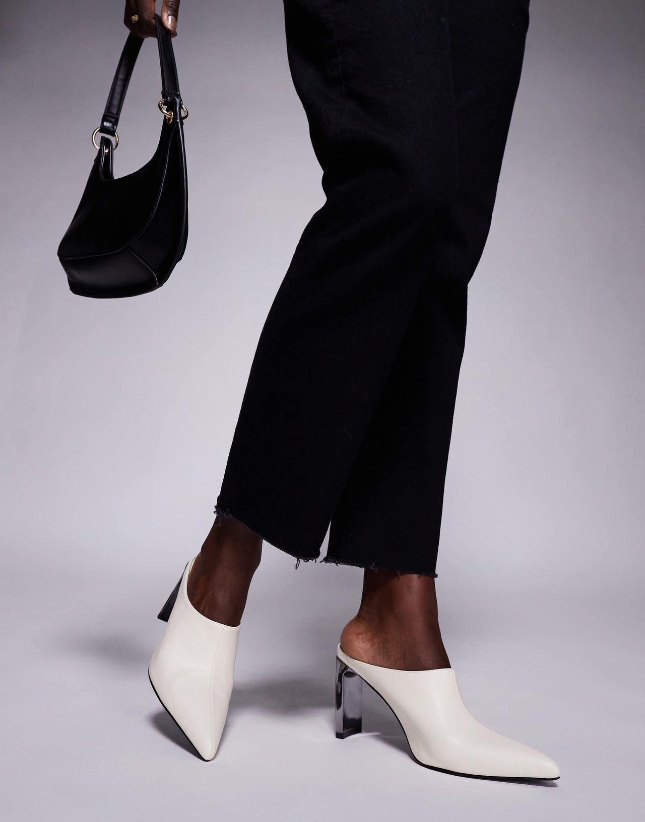 Public Desire Orianna pointed mules in cream