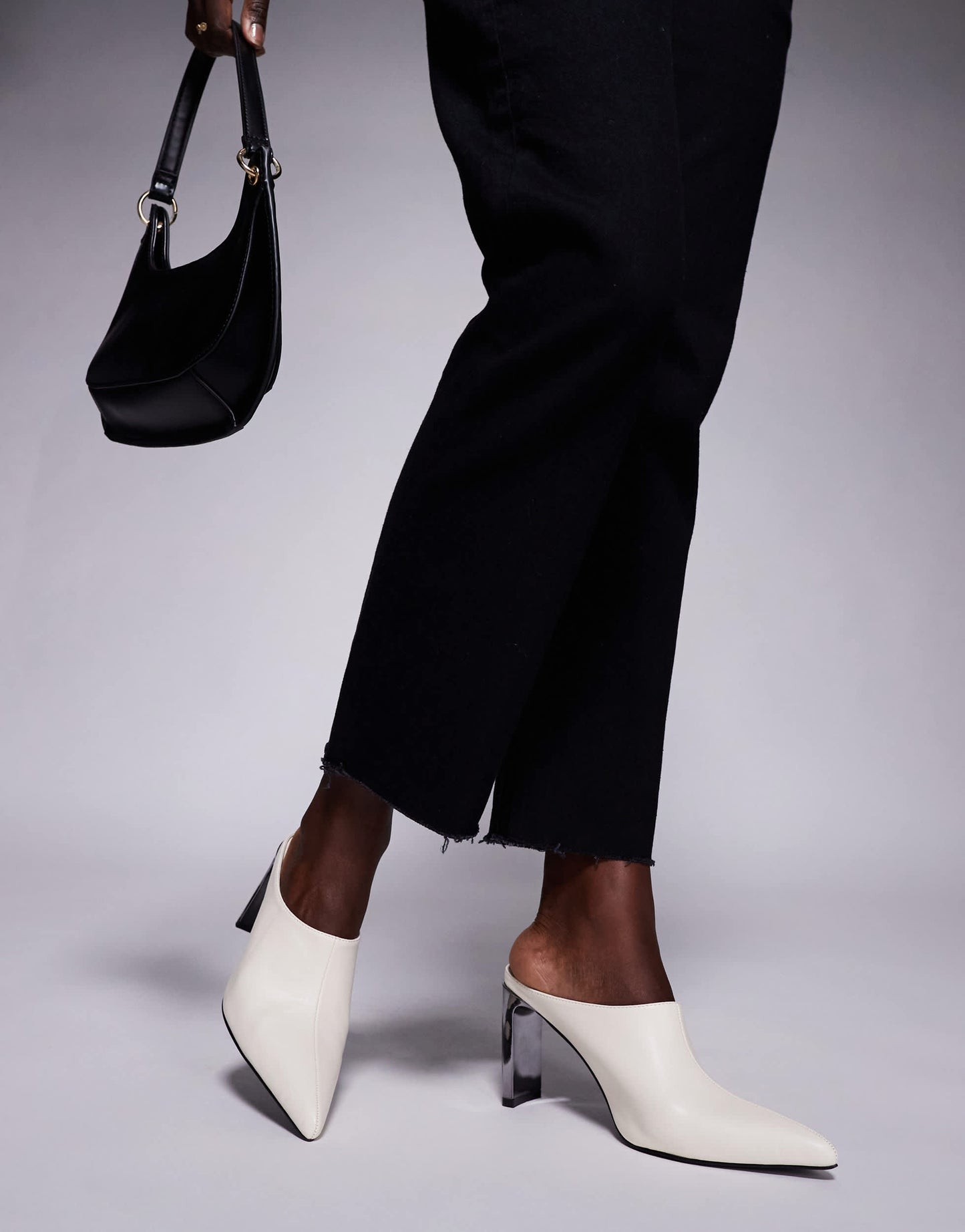 Public Desire Orianna pointed mules in cream