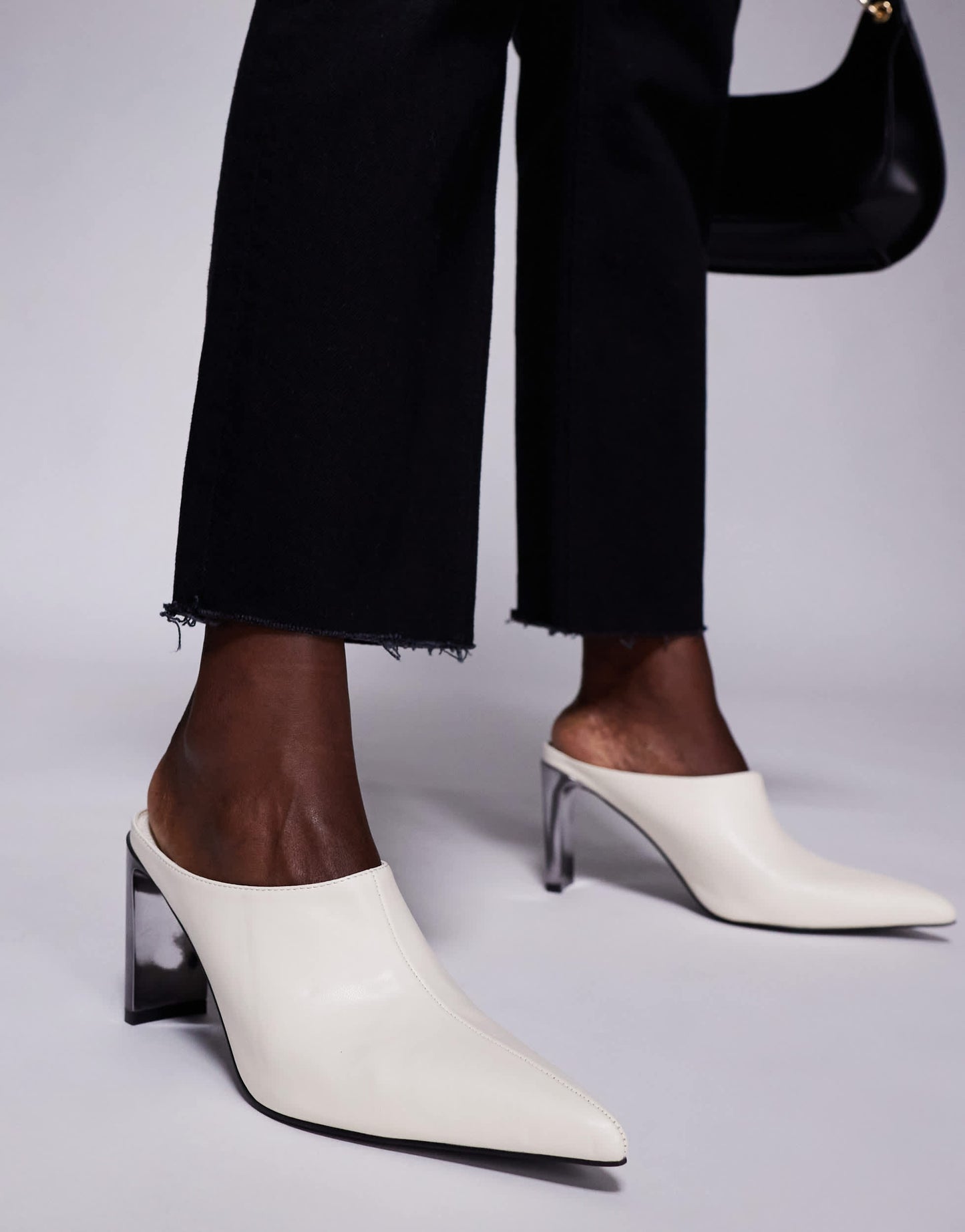 Public Desire Orianna pointed mules in cream