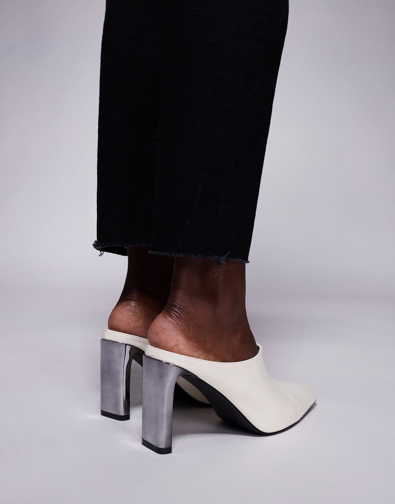Public Desire Orianna pointed mules in cream