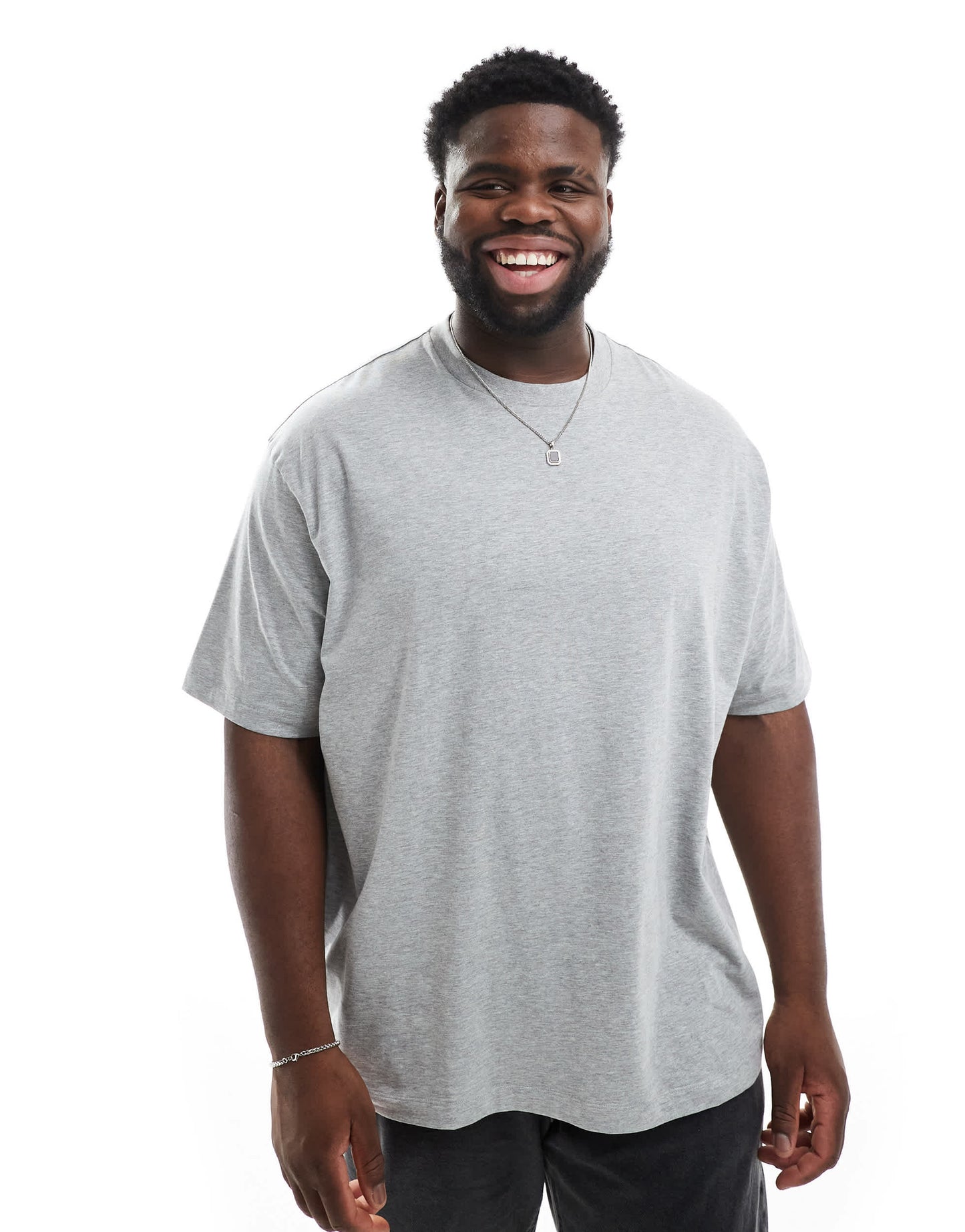 ASOS DESIGN Essentials relaxed t-shirt in grey marl