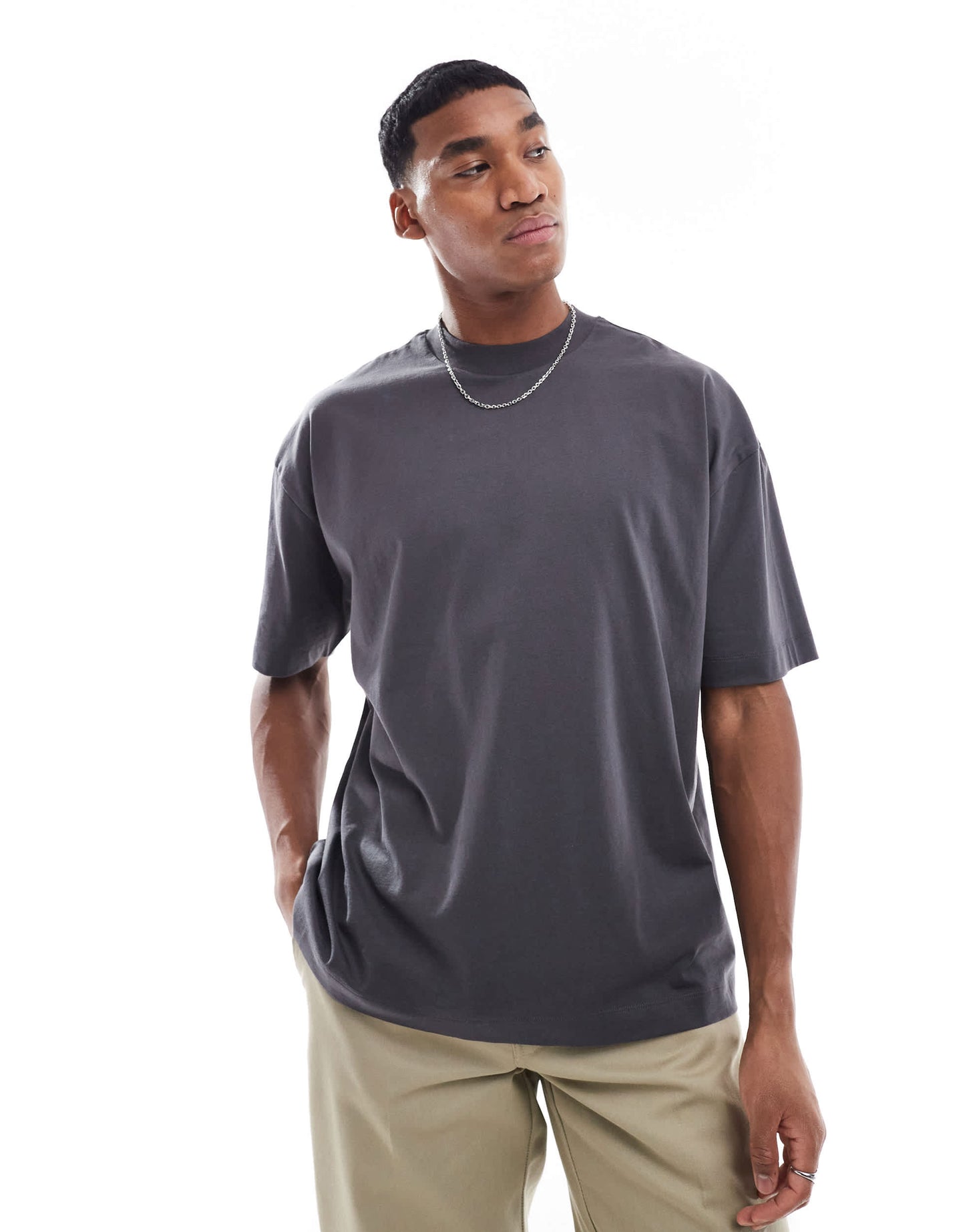 ASOS DESIGN Essentials oversized t-shirt in charcoal