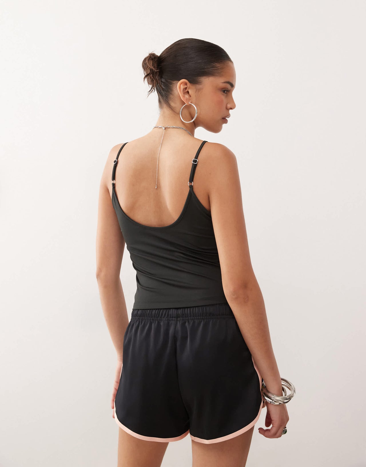 COLLUSION deep v cami in black