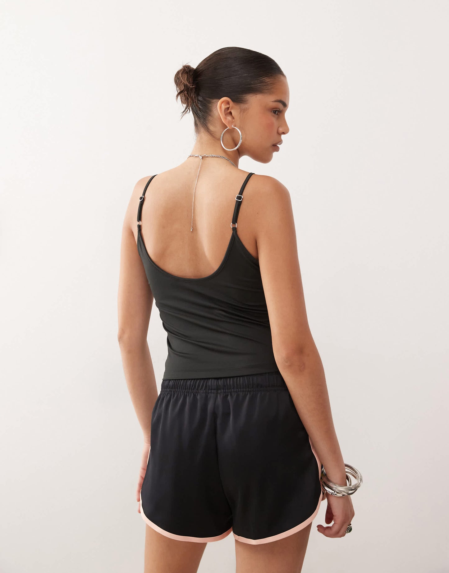 COLLUSION deep v cami in black