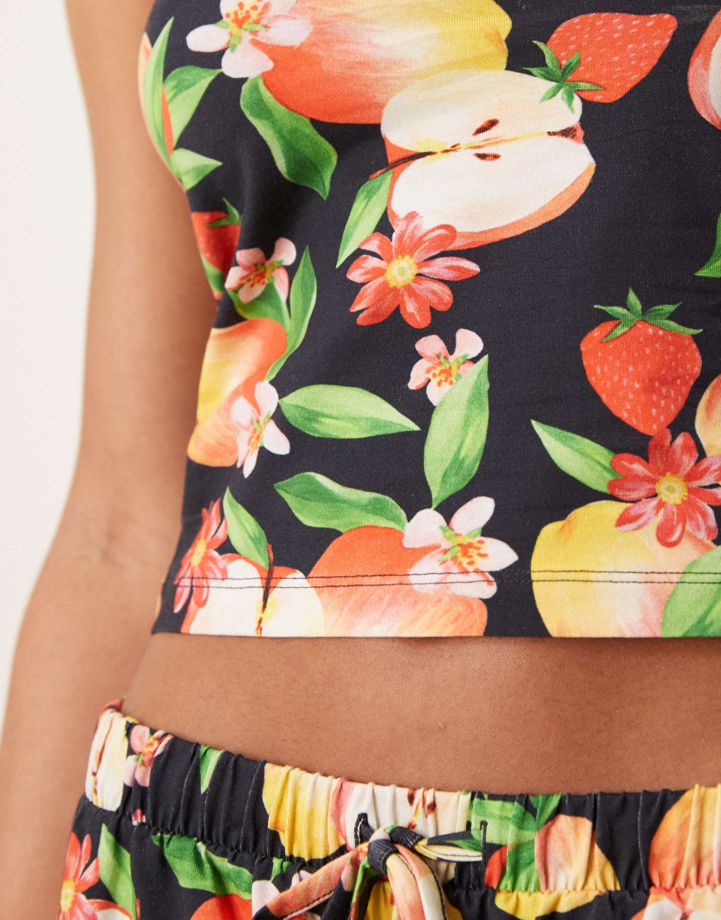 ASOS DESIGN long line bandeau co-ord in fruit print