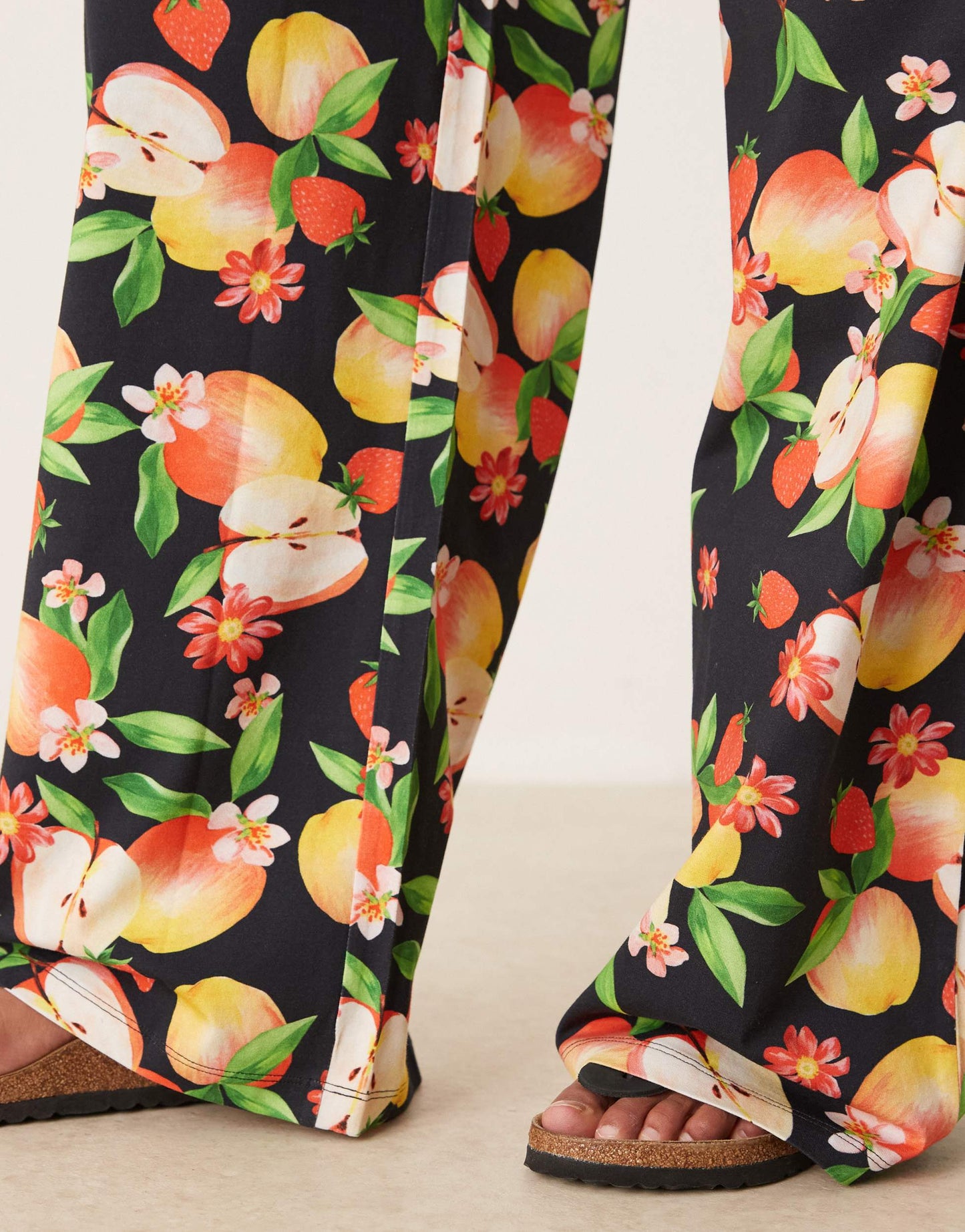ASOS DESIGN wide leg trouser co-ord in fruit print