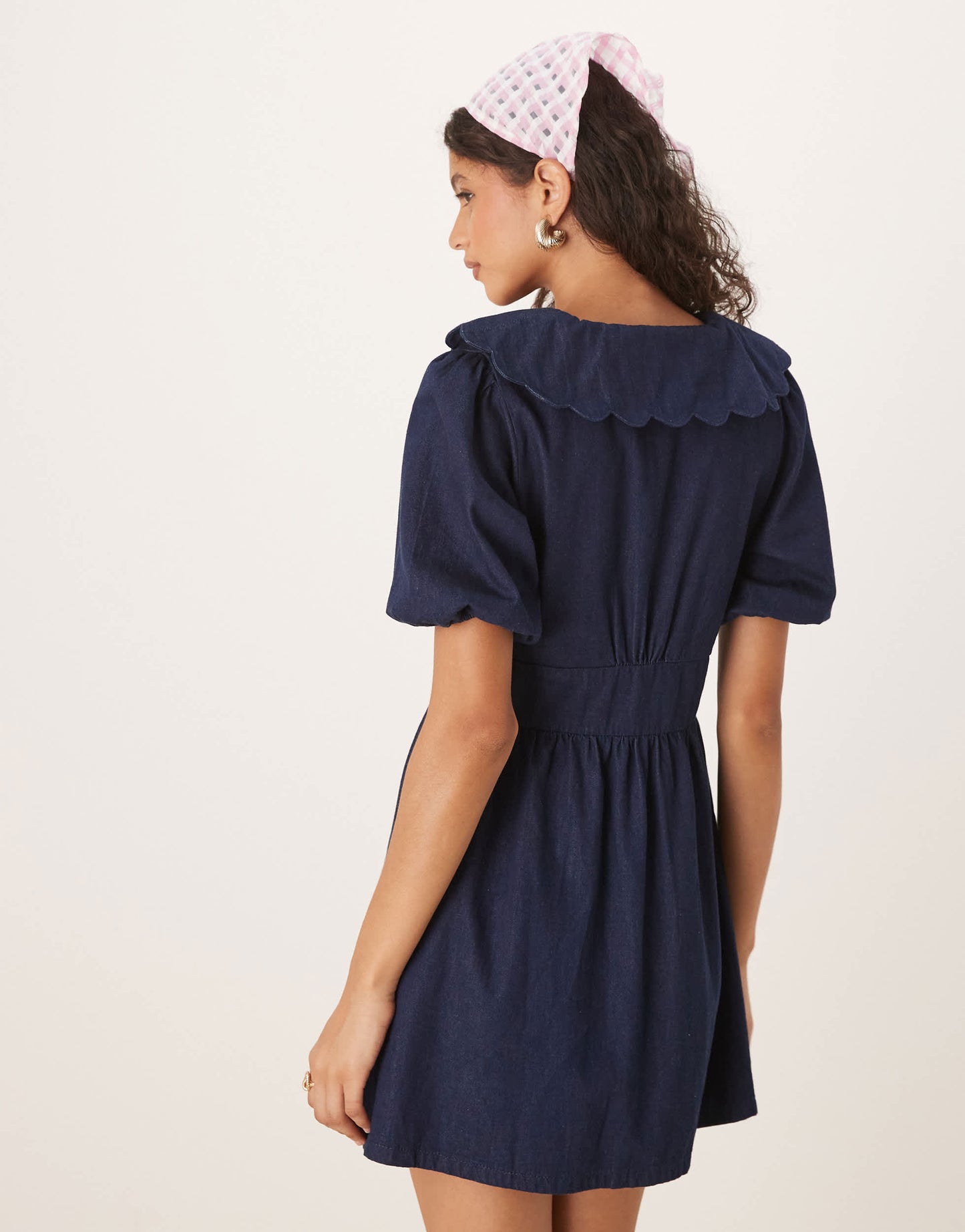 Nobody's Child Birdie denim mini dress in dark blue