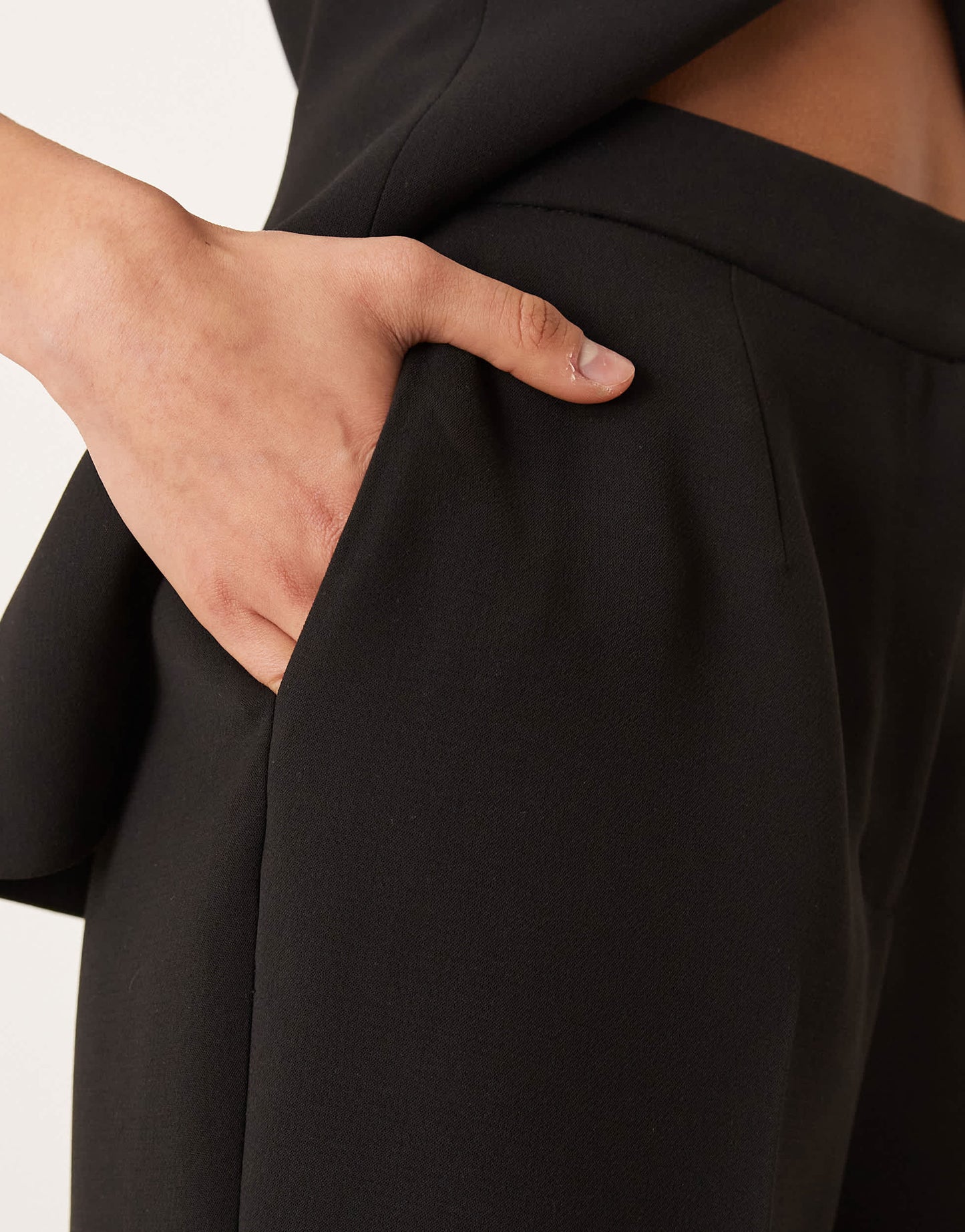 Nobody's Child Etta crop tailored trousers co-ord in black