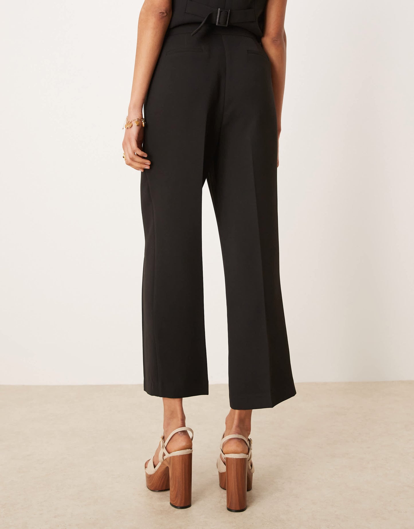 Nobody's Child Etta crop tailored trousers co-ord in black