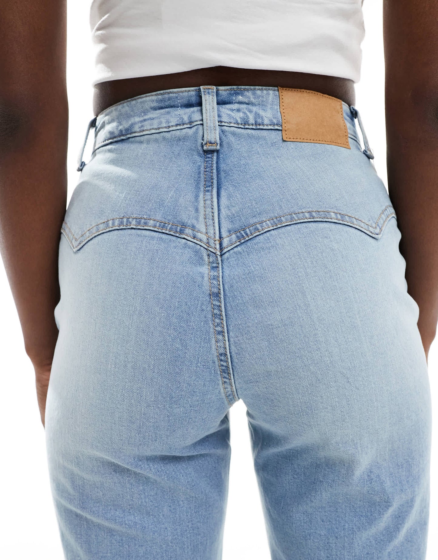 Cotton On stretch wide leg jeans in sunfaded blue