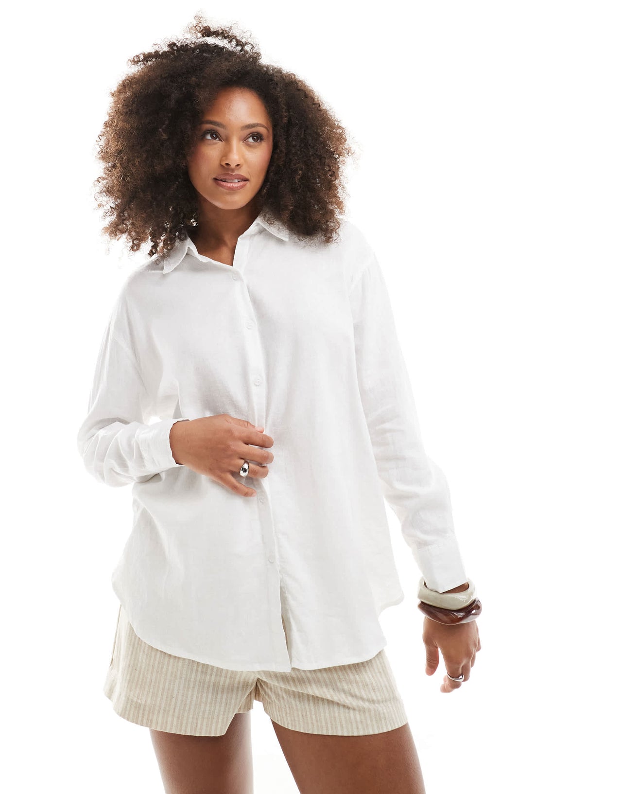 Cotton On long sleeve shirt in white