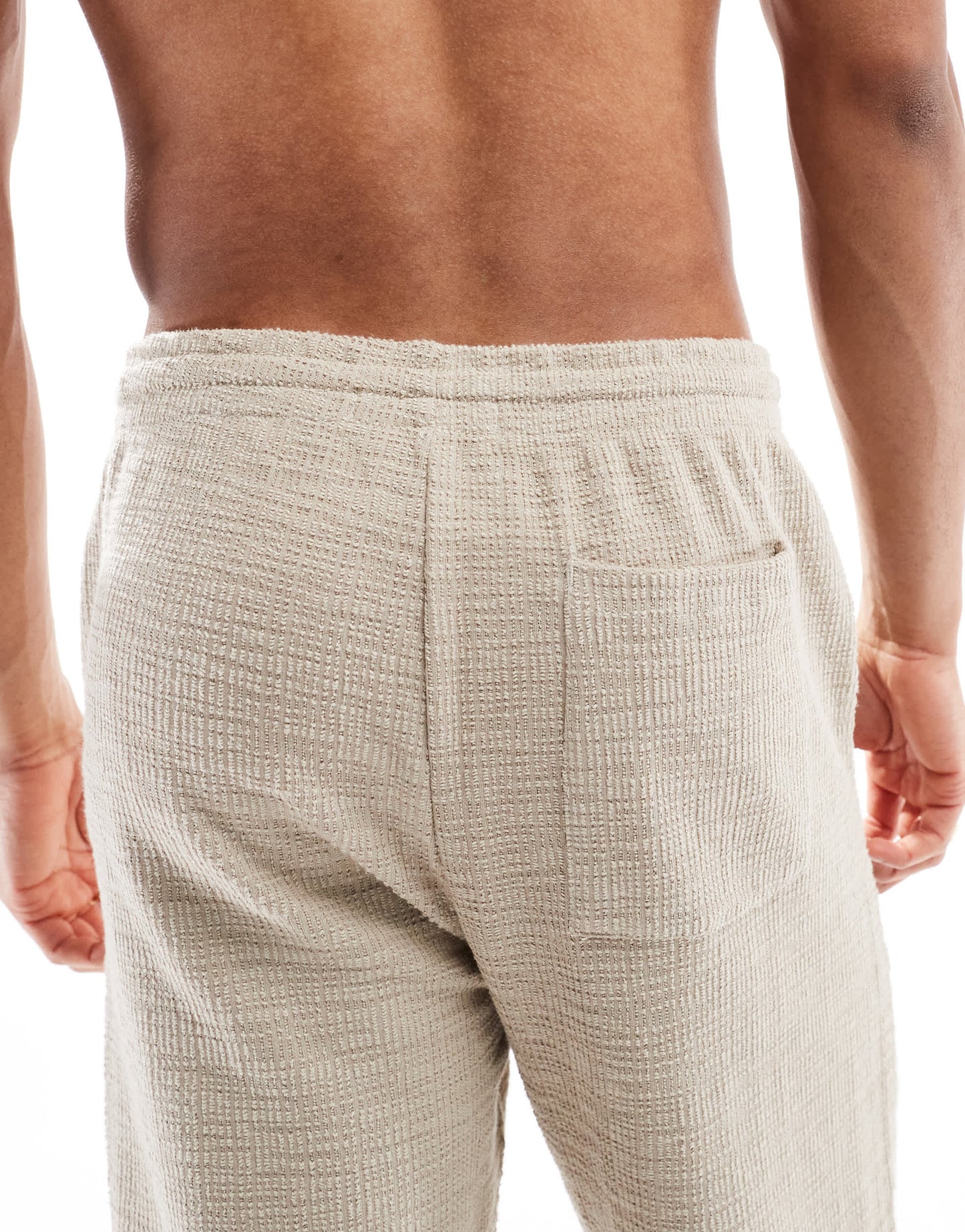 ONLY & SONS textured trouser in washed ecru