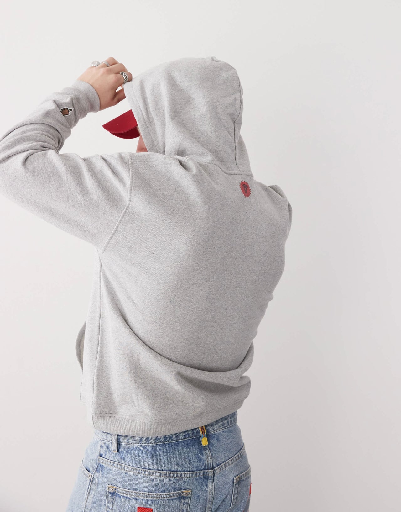 ICECREAM logo pullover hoodie in grey