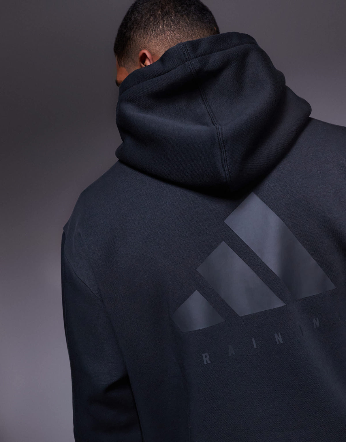 adidas Training Strength oversized hoodie in black