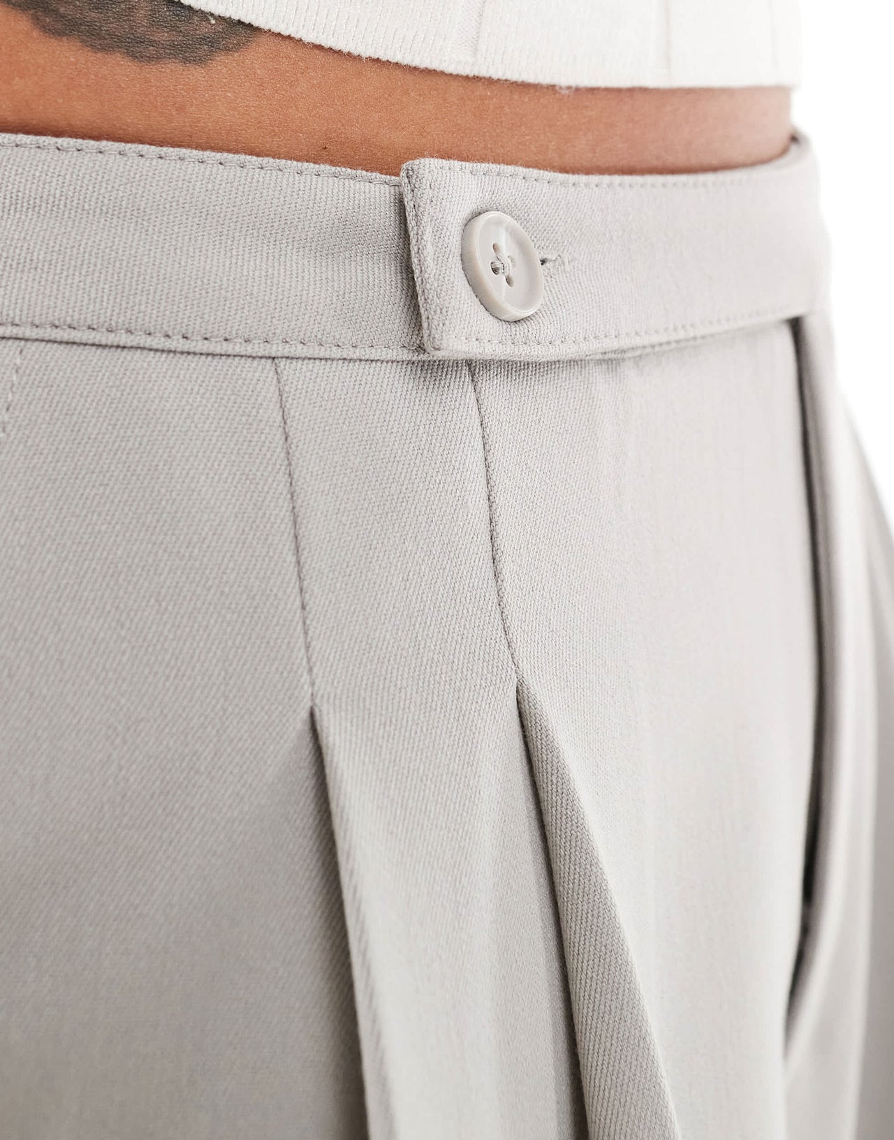 Stradivarius tailored balloon leg trouser in grey