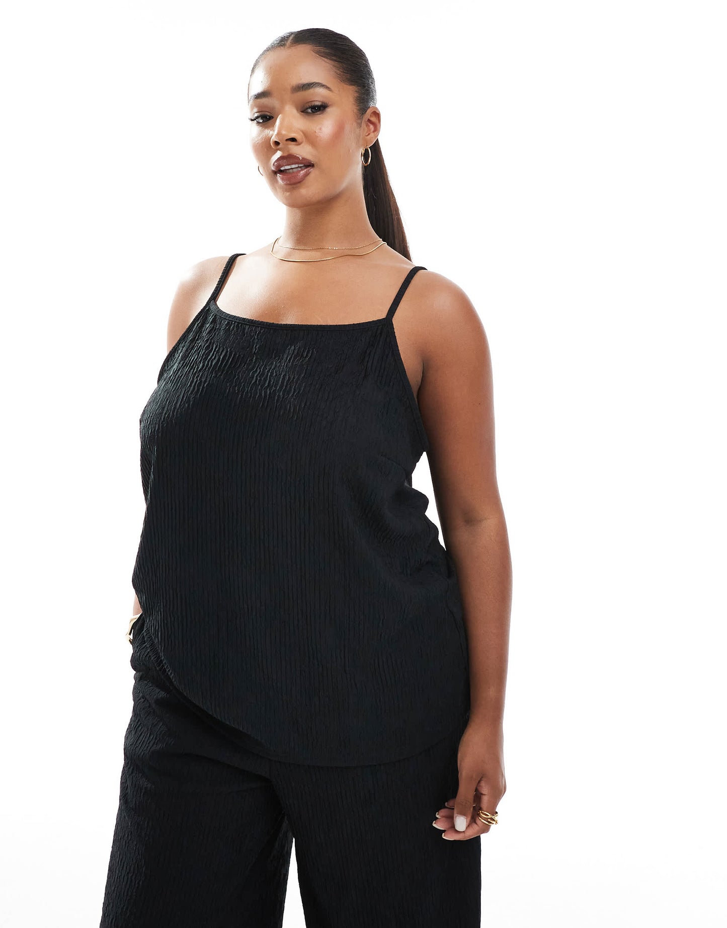 ONLY Curve textured top co-ord  in black