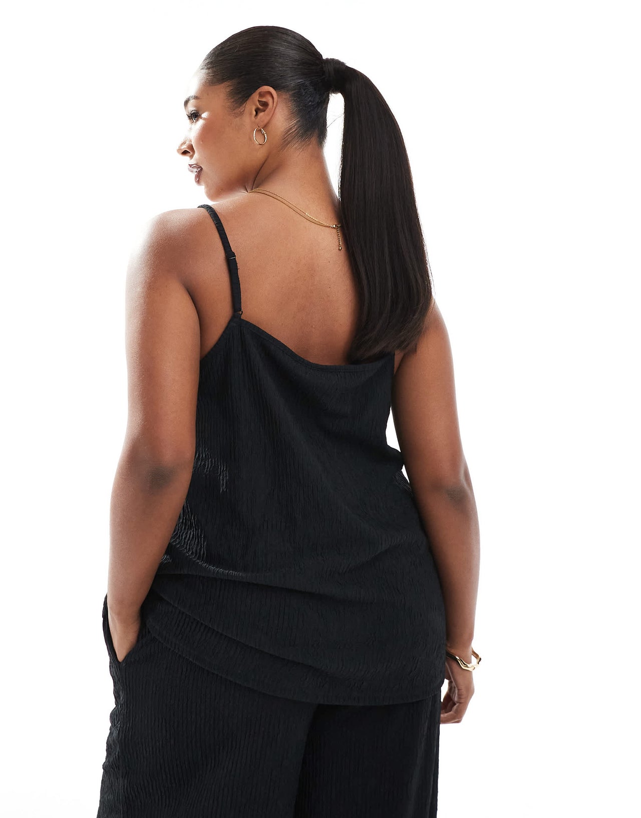 ONLY Curve textured top co-ord  in black