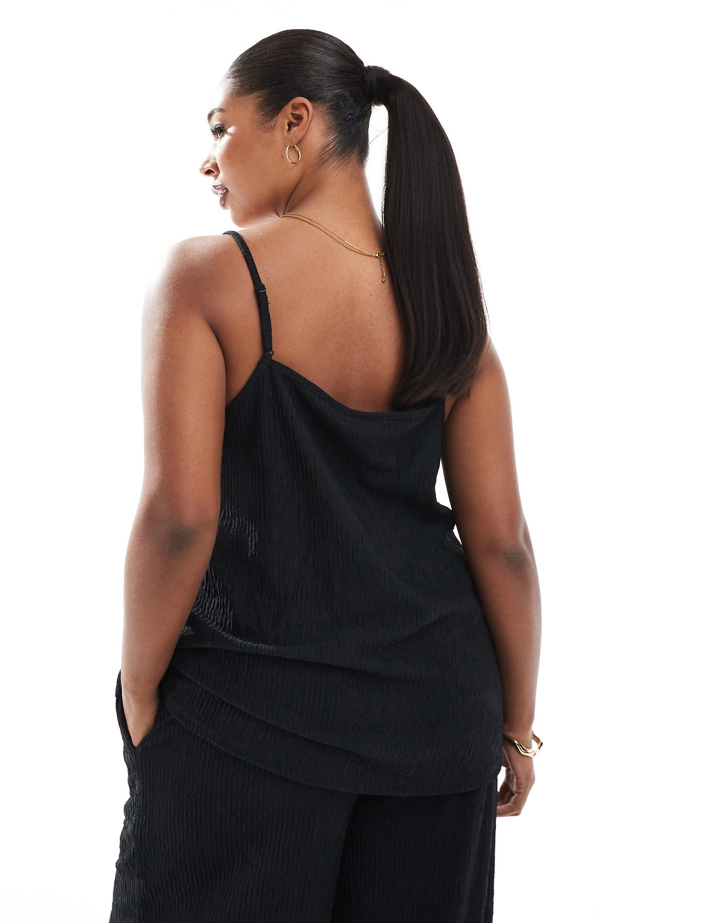 ONLY Curve textured top co-ord  in black