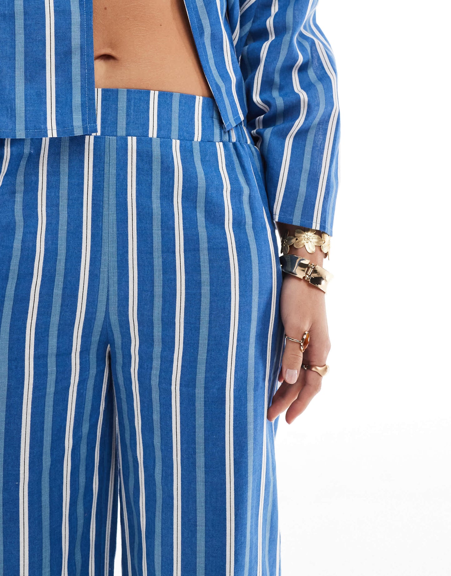 Esmee Exclusive beach trouser in blue stripe