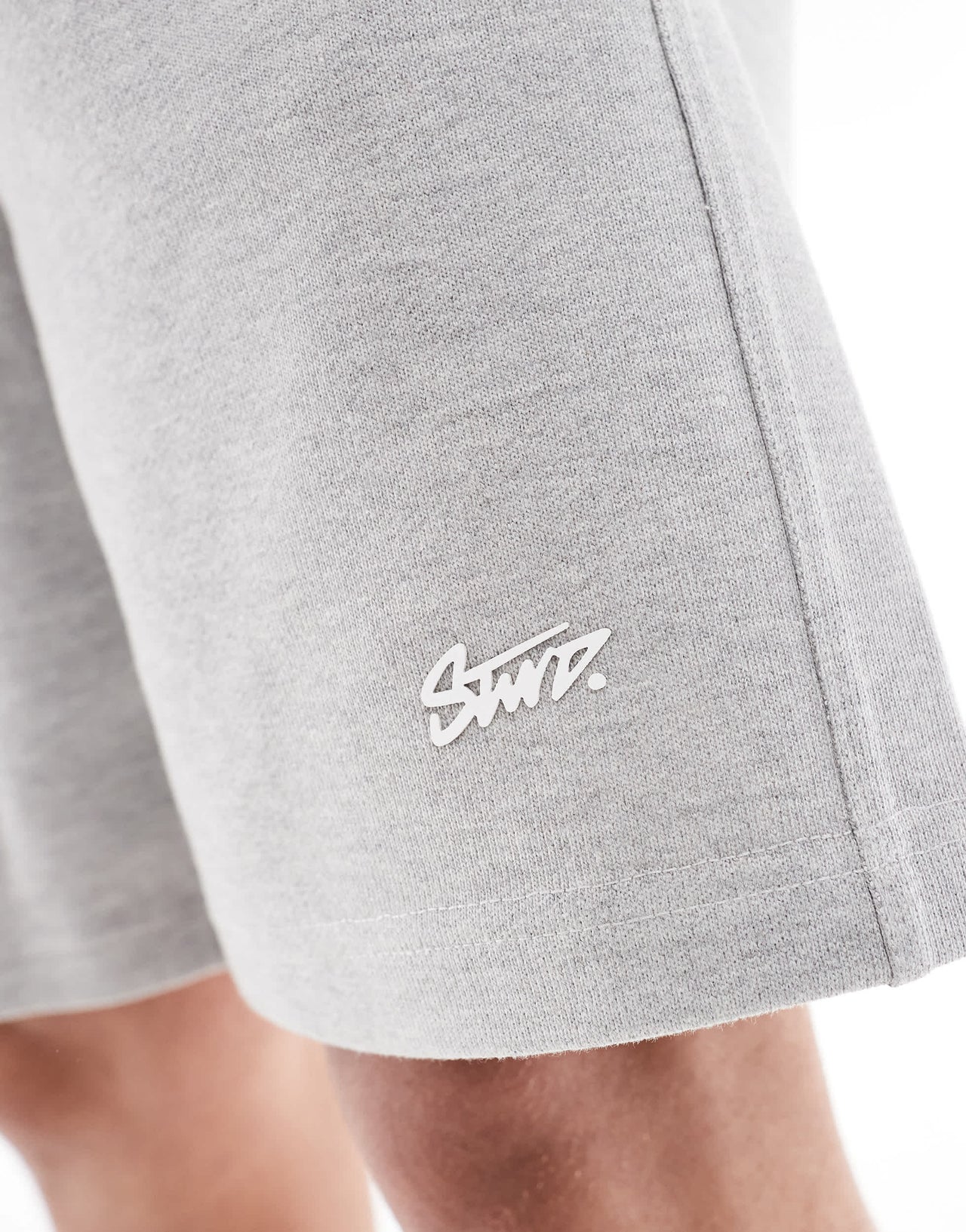 Pull&Bear STWD jersey shorts in light grey
